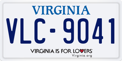 VA license plate VLC9041