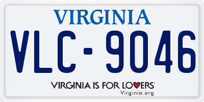 VA license plate VLC9046
