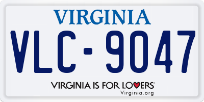 VA license plate VLC9047