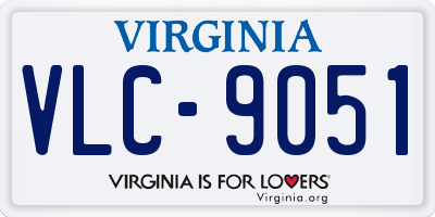 VA license plate VLC9051