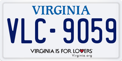 VA license plate VLC9059