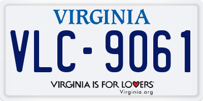 VA license plate VLC9061