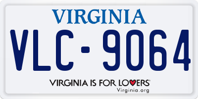 VA license plate VLC9064