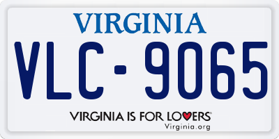 VA license plate VLC9065