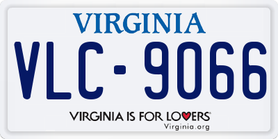 VA license plate VLC9066