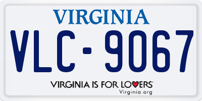 VA license plate VLC9067