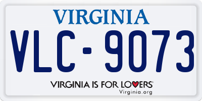 VA license plate VLC9073