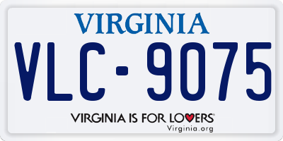 VA license plate VLC9075