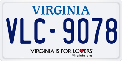 VA license plate VLC9078