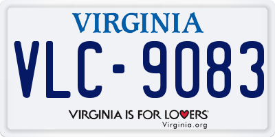 VA license plate VLC9083