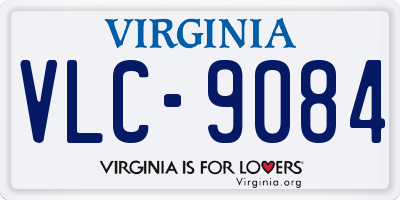 VA license plate VLC9084