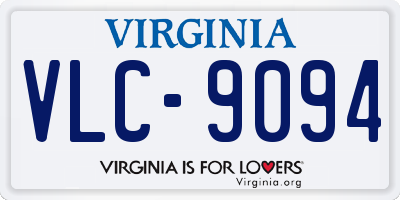 VA license plate VLC9094