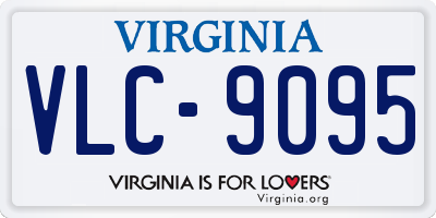VA license plate VLC9095