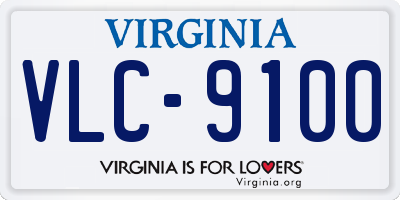 VA license plate VLC9100