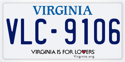 VA license plate VLC9106
