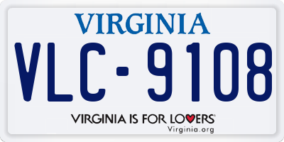 VA license plate VLC9108
