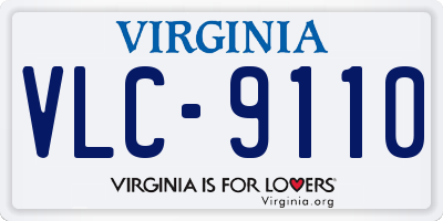 VA license plate VLC9110