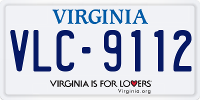 VA license plate VLC9112