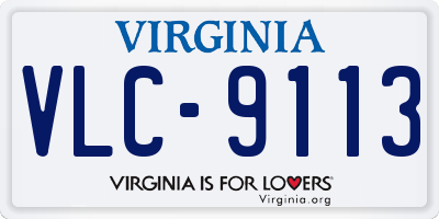 VA license plate VLC9113