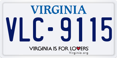 VA license plate VLC9115