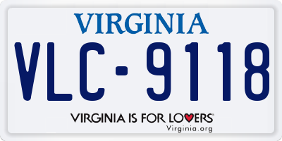 VA license plate VLC9118