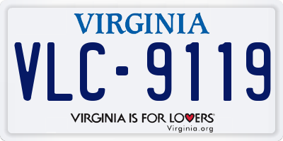 VA license plate VLC9119