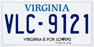 VA license plate VLC9121