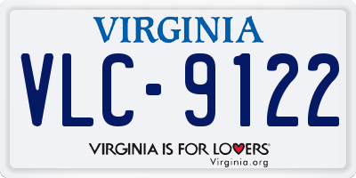 VA license plate VLC9122