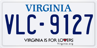 VA license plate VLC9127
