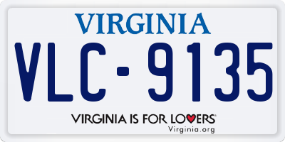 VA license plate VLC9135