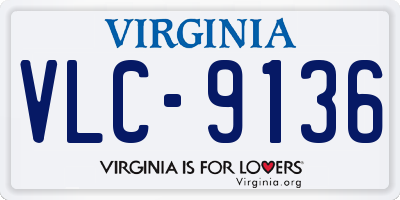 VA license plate VLC9136