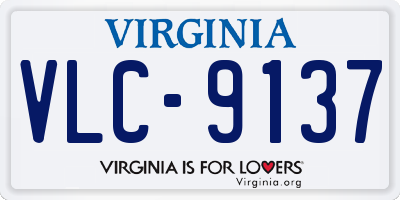 VA license plate VLC9137