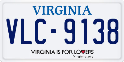 VA license plate VLC9138