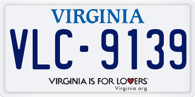 VA license plate VLC9139