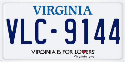 VA license plate VLC9144