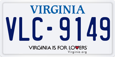 VA license plate VLC9149