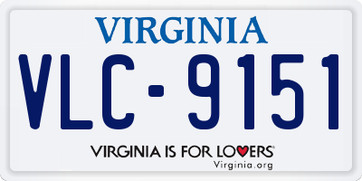 VA license plate VLC9151