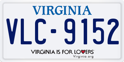 VA license plate VLC9152