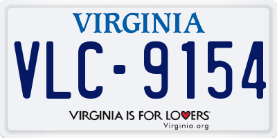 VA license plate VLC9154