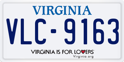 VA license plate VLC9163