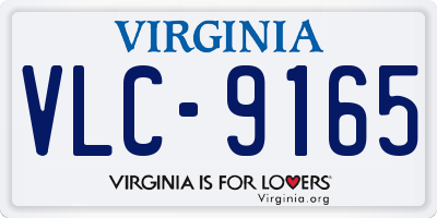 VA license plate VLC9165