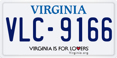 VA license plate VLC9166