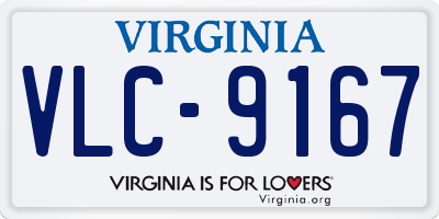 VA license plate VLC9167