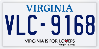 VA license plate VLC9168
