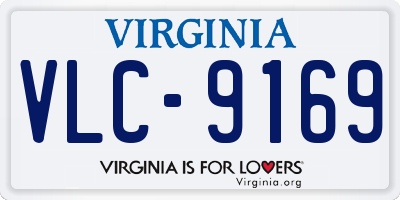 VA license plate VLC9169