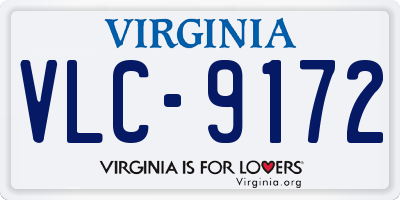 VA license plate VLC9172
