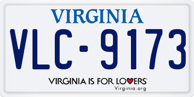 VA license plate VLC9173