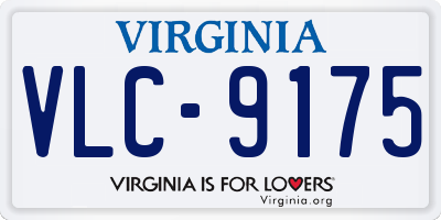VA license plate VLC9175