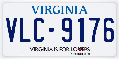 VA license plate VLC9176
