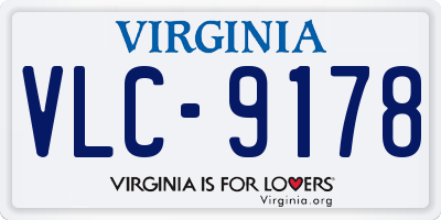 VA license plate VLC9178